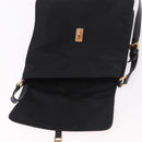 PRADA Shoulder Bag Nylon Black Gold Auth 183882A-10
