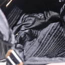 PRADA Shoulder Bag Nylon Black Gold Auth 183882A-11