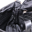 PRADA Shoulder Bag Nylon Black Gold Auth 183882A-21