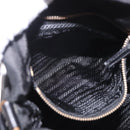 PRADA Shoulder Bag Nylon Black Gold Auth 183882A-23