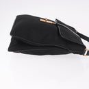 PRADA Shoulder Bag Nylon Black Gold Auth 183882A-3