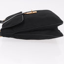 PRADA Shoulder Bag Nylon Black Gold Auth 183882A-4