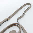 PRADA Tote Bag Leather 2way Gray Gold Auth 183884V-15