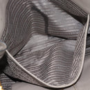 PRADA Tote Bag Leather 2way Gray Gold Auth 183884V-28