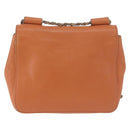 Chloe Elsie Chain Shoulder Bag Leather Orange Gold Auth 183885-3