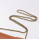 Chloe Elsie Chain Shoulder Bag Leather Orange Gold Auth 183885-8