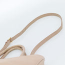 PRADA Hand Bag Safiano Leather 2way Beige Gold Auth 183886A-13