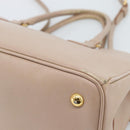 PRADA Handtas Saffiano Leer 2-weg Beige Goud Auth 183886A-20