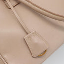 PRADA Handtas Saffiano Leer 2-weg Beige Goud Auth 183886A-23