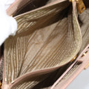 PRADA Handtas Saffiano Leer 2-weg Beige Goud Auth 183886A-30