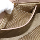 PRADA Handtas Saffiano Leer 2-weg Beige Goud Auth 183886A-32