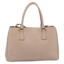 PRADA Handtas Saffiano Leer 2-weg Beige Goud Auth 183886A-2
