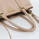PRADA Handtas Saffiano Leer 2-weg Beige Goud Auth 183886A-15
