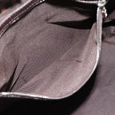 FENDI Zucca Canvas Mamma Baguette Shoulder Bag Black Brown Silver Auth 183887SAM-22