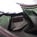 PRADA PRADA Sports Hand Pouch Wool Khaki Silver Auth 183889A-9