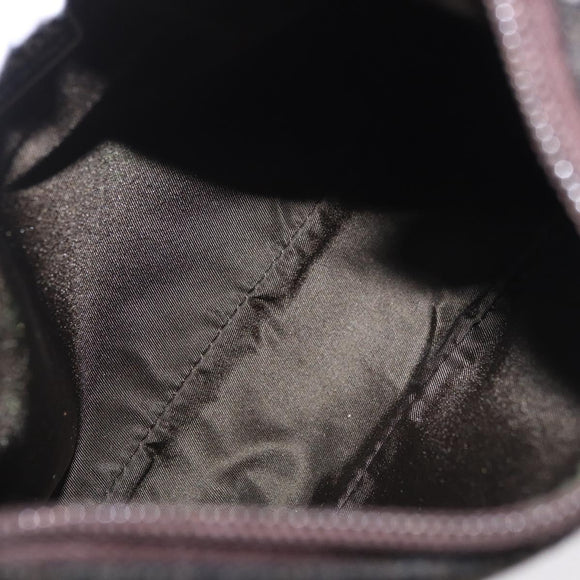 PRADA PRADA Sports Hand Pouch Wool Khaki Silver Auth 183889A