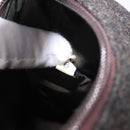 PRADA PRADA Sports Hand Pouch Wool Khaki Silver Auth 183889A-12