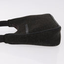 PRADA PRADA Sports Hand Pouch Wool Khaki Silver Auth 183889A-4
