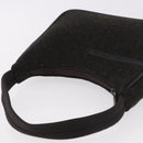 PRADA PRADA Sports Hand Pouch Wool Khaki Silver Auth 183889A-6