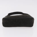 PRADA PRADA Sports Hand Pouch Wool Khaki Silver Auth 183889A-5