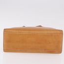 CELINE Hand Bag Leather Brown Silver Auth 183890-6