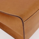 CELINE Hand Bag Leather Brown Silver Auth 183890-14