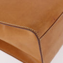 CELINE Hand Bag Leather Brown Silver Auth 183890-16