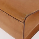 CELINE Hand Bag Leather Brown Silver Auth 183890-10