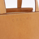 CELINE Hand Bag Leather Brown Silver Auth 183890-17