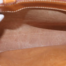 CELINE Hand Bag Leather Brown Silver Auth 183890-11