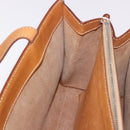CELINE Hand Bag Leather Brown Silver Auth 183890-19