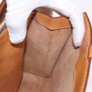 CELINE Hand Bag Leather Brown Silver Auth 183890-20