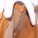 CELINE Hand Bag Leather Brown Silver Auth 183890-22