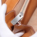 CELINE Hand Bag Leather Brown Silver Auth 183890-24
