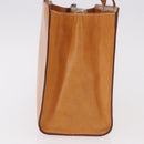 CELINE Hand Bag Leather Brown Silver Auth 183890-4