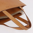 CELINE Hand Bag Leather Brown Silver Auth 183890-8