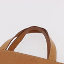 CELINE Hand Bag Leather Brown Silver Auth 183890-9