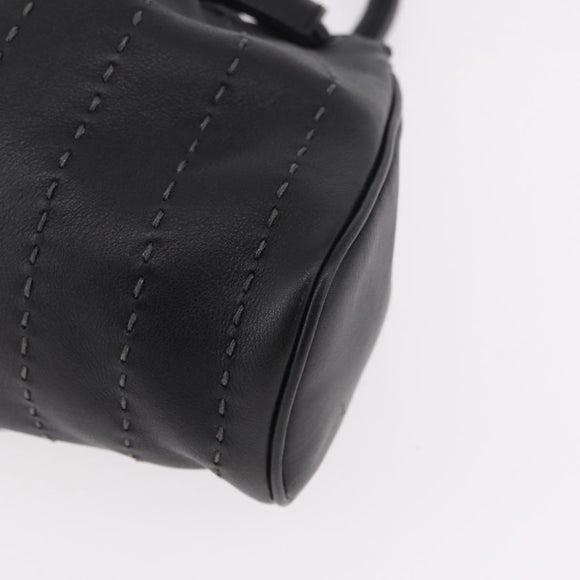 Salvatore Ferragamo Handtas Leer Zwart Authentiek 183891A