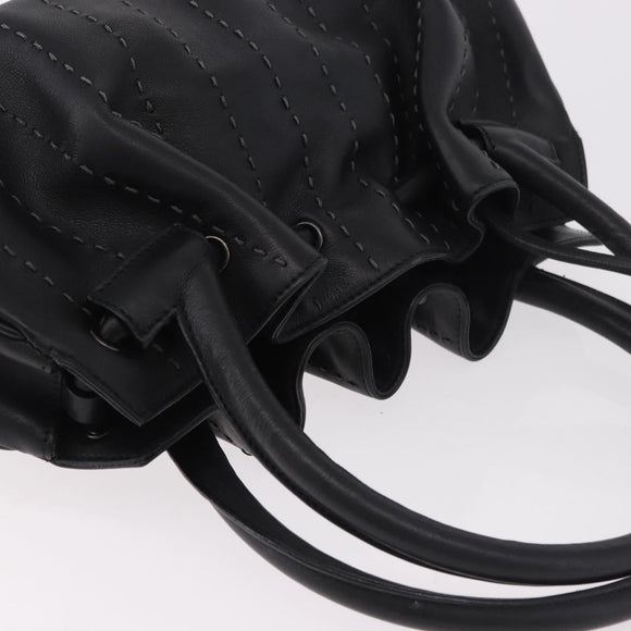 Salvatore Ferragamo Handtas Leer Zwart Authentiek 183891A