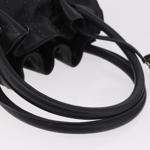 Salvatore Ferragamo Handtas Leer Zwart Authentiek 183891A