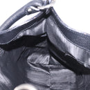 Salvatore Ferragamo Gancini Shoulder Bag Leather Black Silver Auth 183892A-18