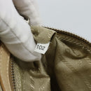 PRADA Tote Bag Leather Beige Silver Auth 183893V-11