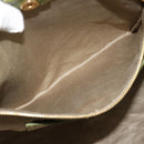 Miu Miu Tote Bag Leather 2way Green Gold Auth 183894M-24