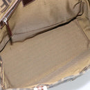 FENDI Zucca Canvas Mamma Baguette Tote Bag Black Brown Auth 183898-11