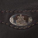FENDI Celeria Umhängetasche Leder Schwarz Silber Auth 183899A-17