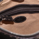 FENDI Celeria Umhängetasche Leder Schwarz Silber Auth 183899A-18
