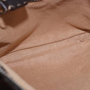 FENDI Celeria Umhängetasche Leder Schwarz Silber Auth 183899A-11