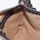 FENDI Celeria Umhängetasche Leder Schwarz Silber Auth 183899A-19