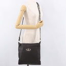 FENDI Celeria Umhängetasche Leder Schwarz Silber Auth 183899A-23