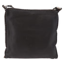 FENDI Celeria Umhängetasche Leder Schwarz Silber Auth 183899A-2